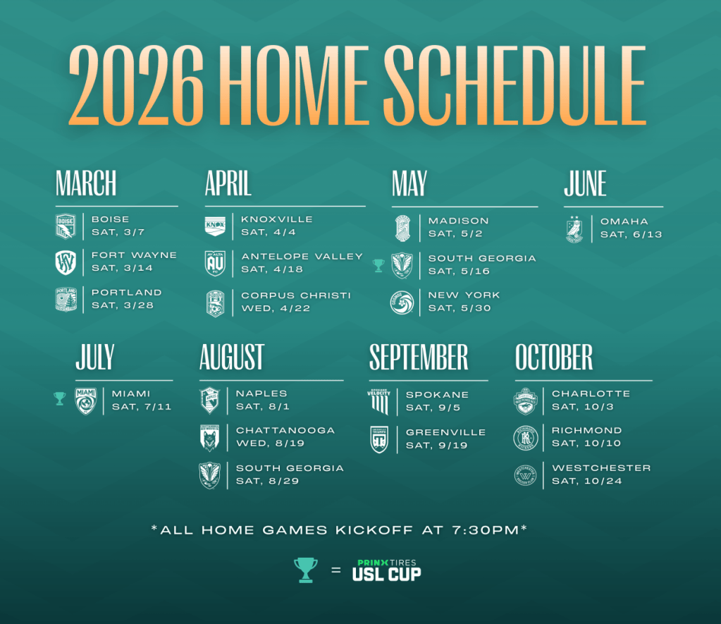 2026 Sarasota Paradise Home Schedule